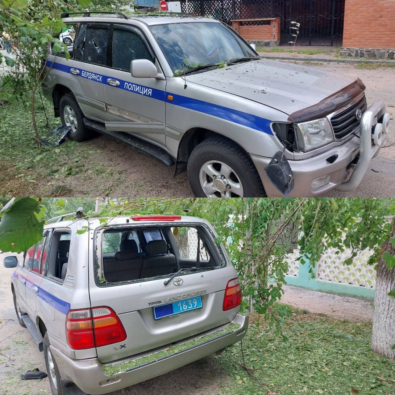 В оккупированном Бердянске взорвали автомобиль с заместителем руководителя  местного ГАИ, – СМИ