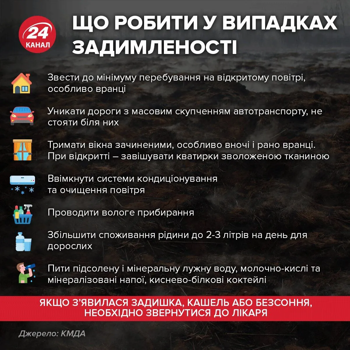 что делать во время задымления что делать во время задымления