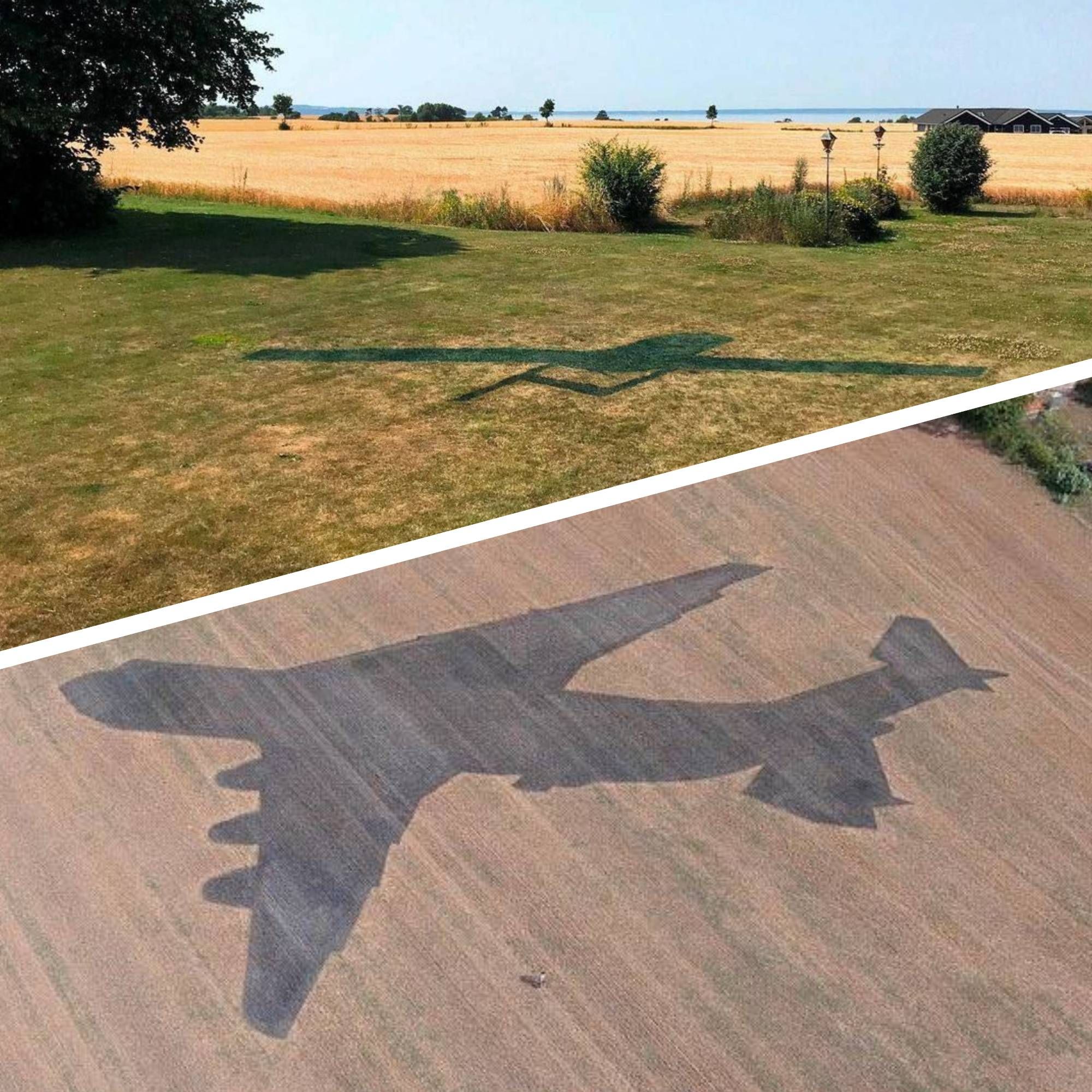 Літак Мрія - як у Данії зобразили тінь літака 