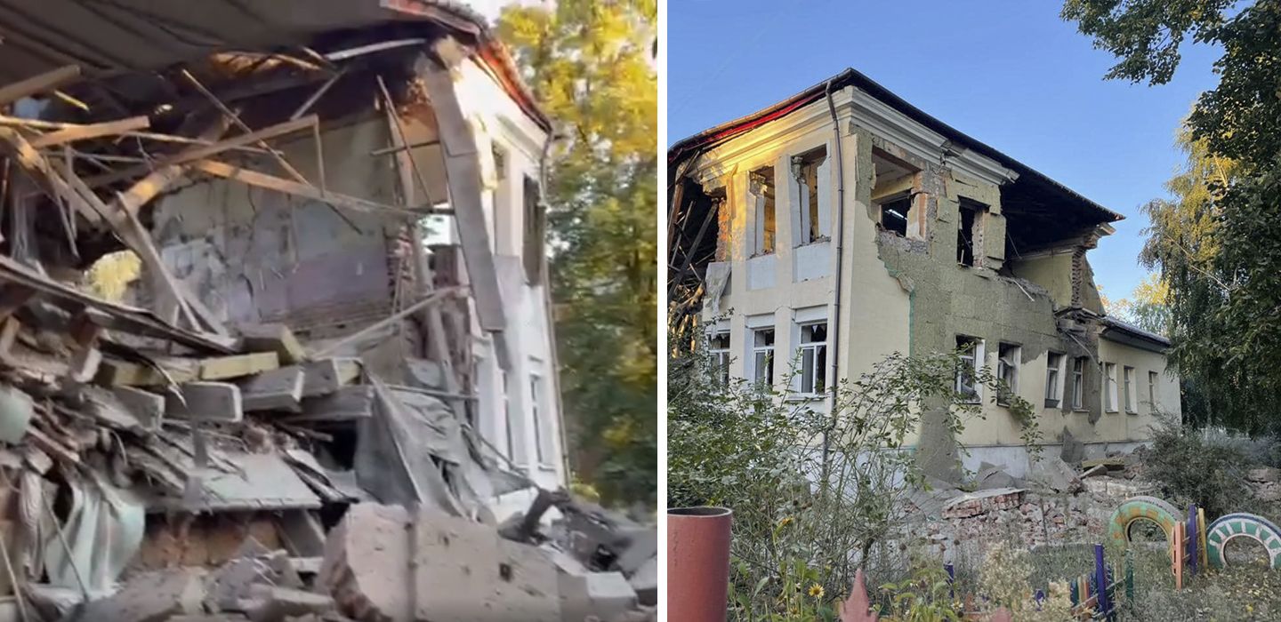 В Славянске оккупанты разбомбили детский сад