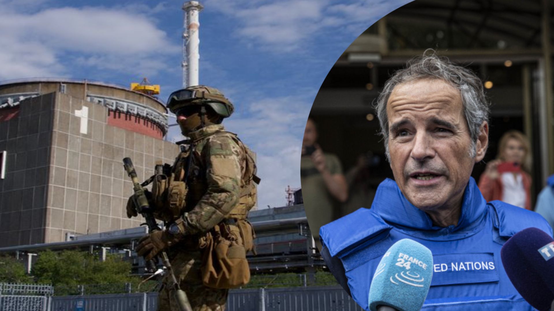 Солдати були у блоковому щиті управління ЗАЕС, але поспілкуватись нам не дали, – Гроссі Солдати були у блоковому щиті управління ЗАЕС, але поспілкуватись нам не дали, – Гроссі