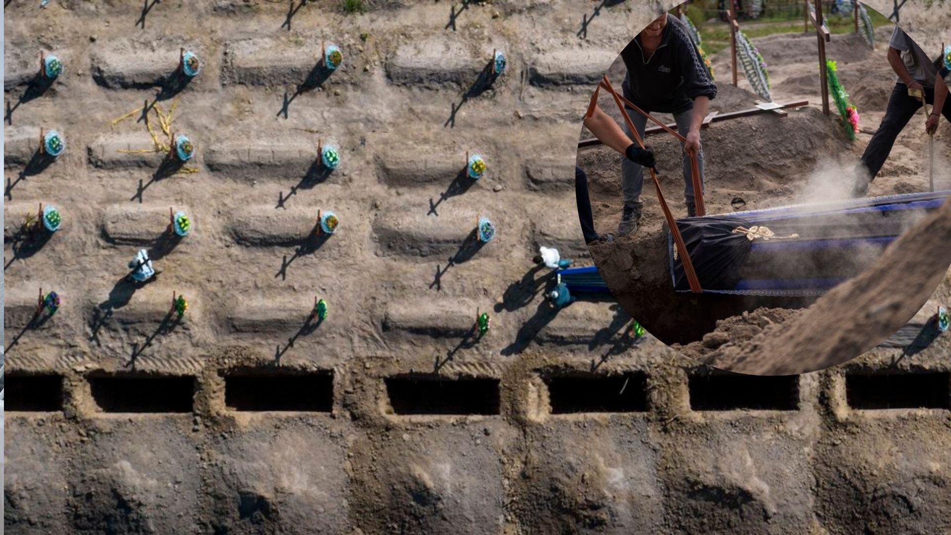 У Бучі поховали 13 загиблих У Бучі поховали 13 загиблих