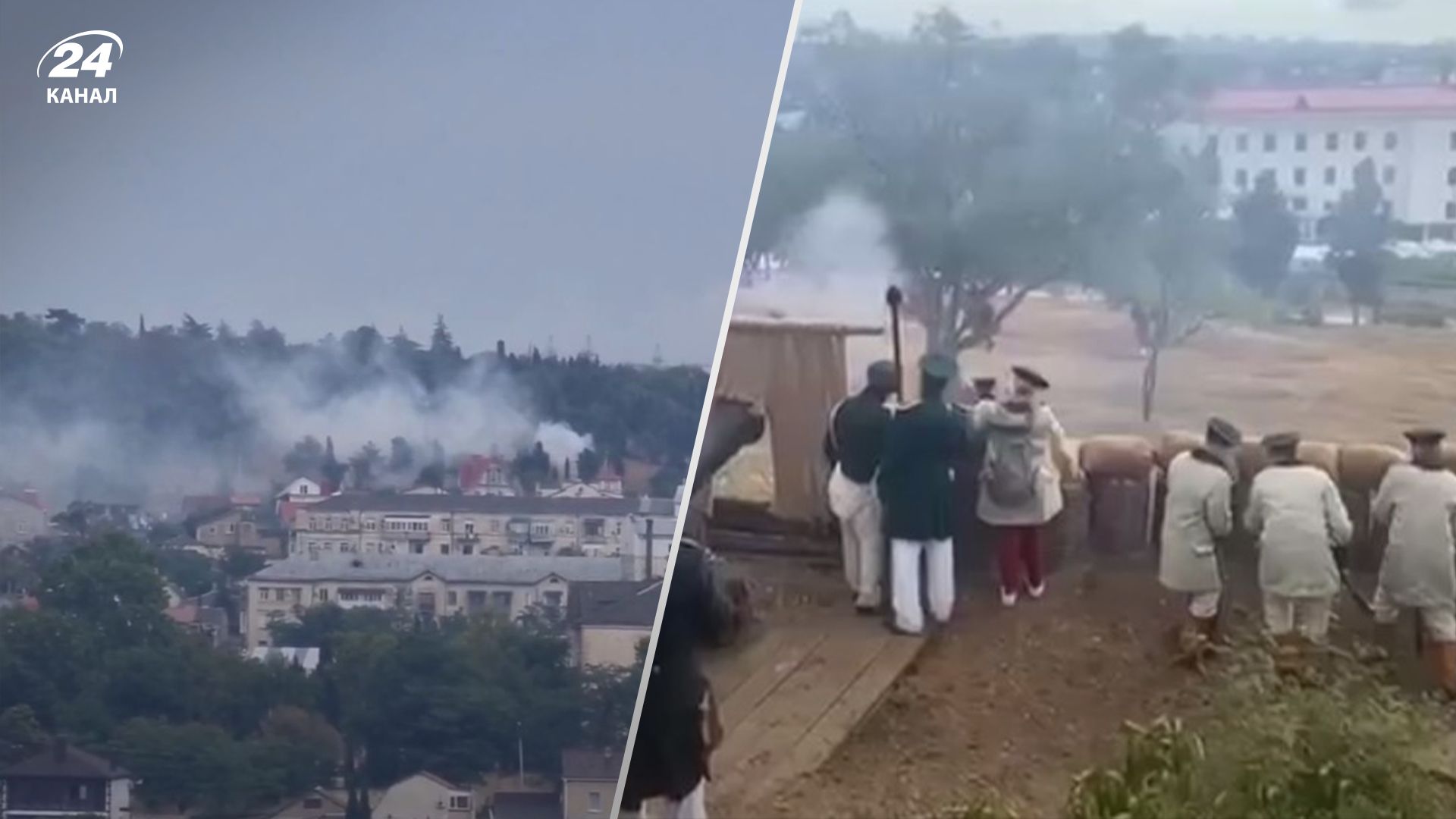 У центрі окупованого Севастополя реконструкція війни У центрі окупованого Севастополя реконструкція війни