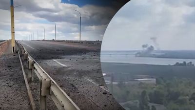 В Херсоне слышали взрывы в районе Антоновского моста: эффектные кадры