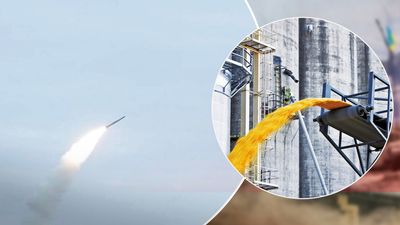 Российские захватчики разрушили элеватор с тысячами тонн зерна в Очакове