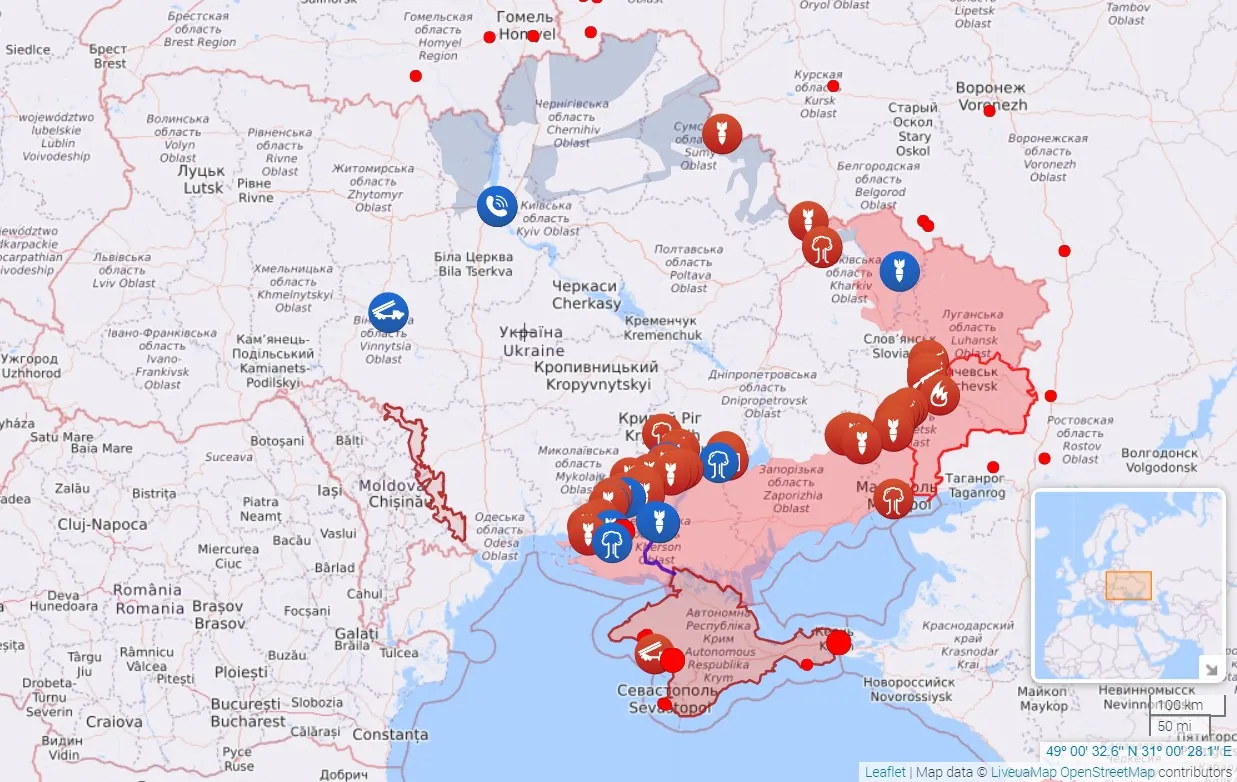 Карта бойових дій станом на 6 вересня Карта бойових дій станом на 6 вересня
