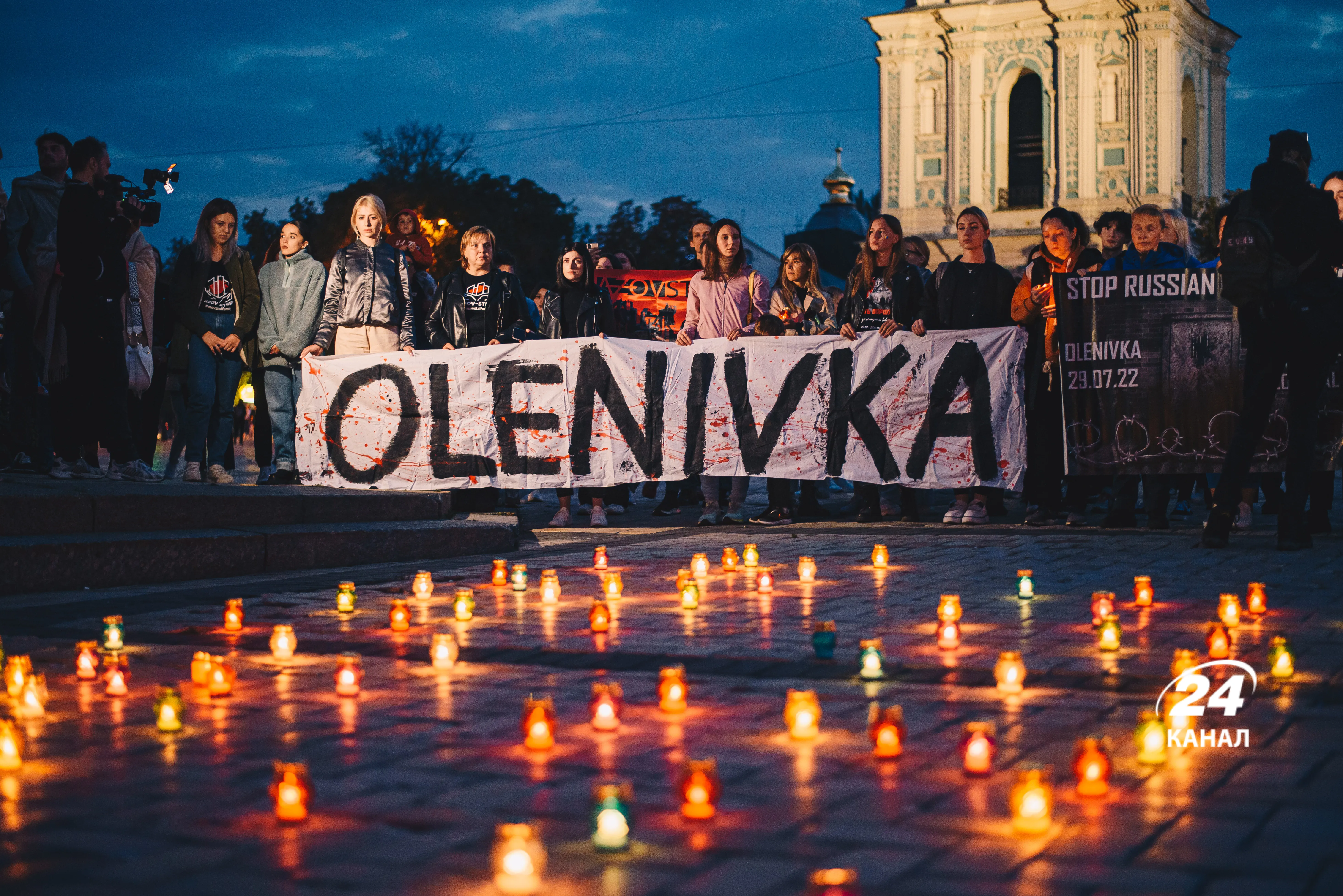 вшанування пам'яті вбитих бійців в Оленівці вшанування пам'яті вбитих бійців в Оленівці