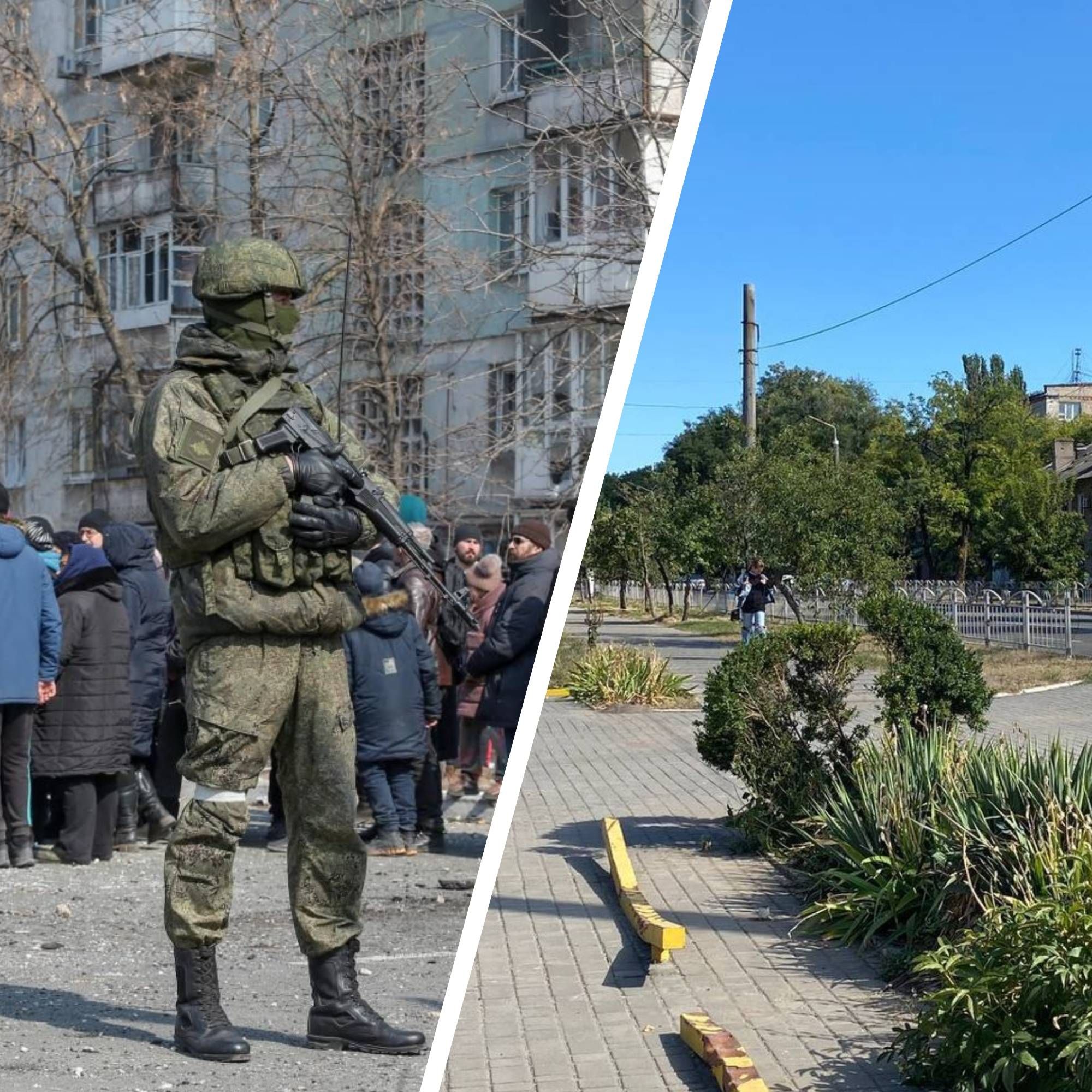 Окупація Маріуполя - як колаборанти тішаться одній лампі на стовпі Окупація Маріуполя - як колаборанти тішаться одній лампі на стовпі