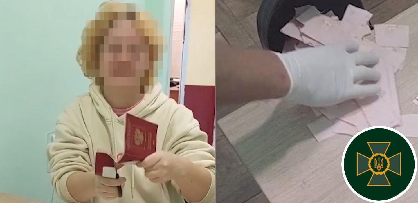 Кримчанка демонстративно пошматувала російський паспорт Кримчанка демонстративно пошматувала російський паспорт