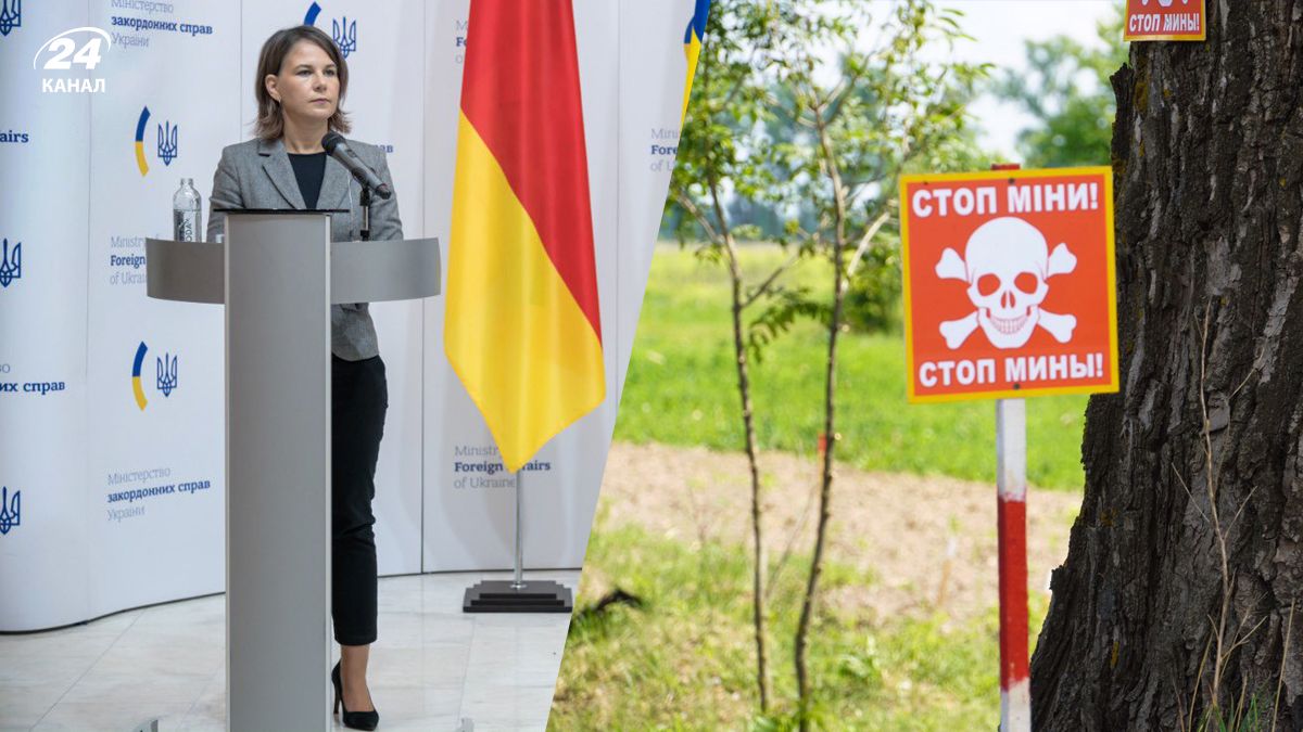 Бербок напуган минированием территории Украины Бербок напуган минированием территории Украины