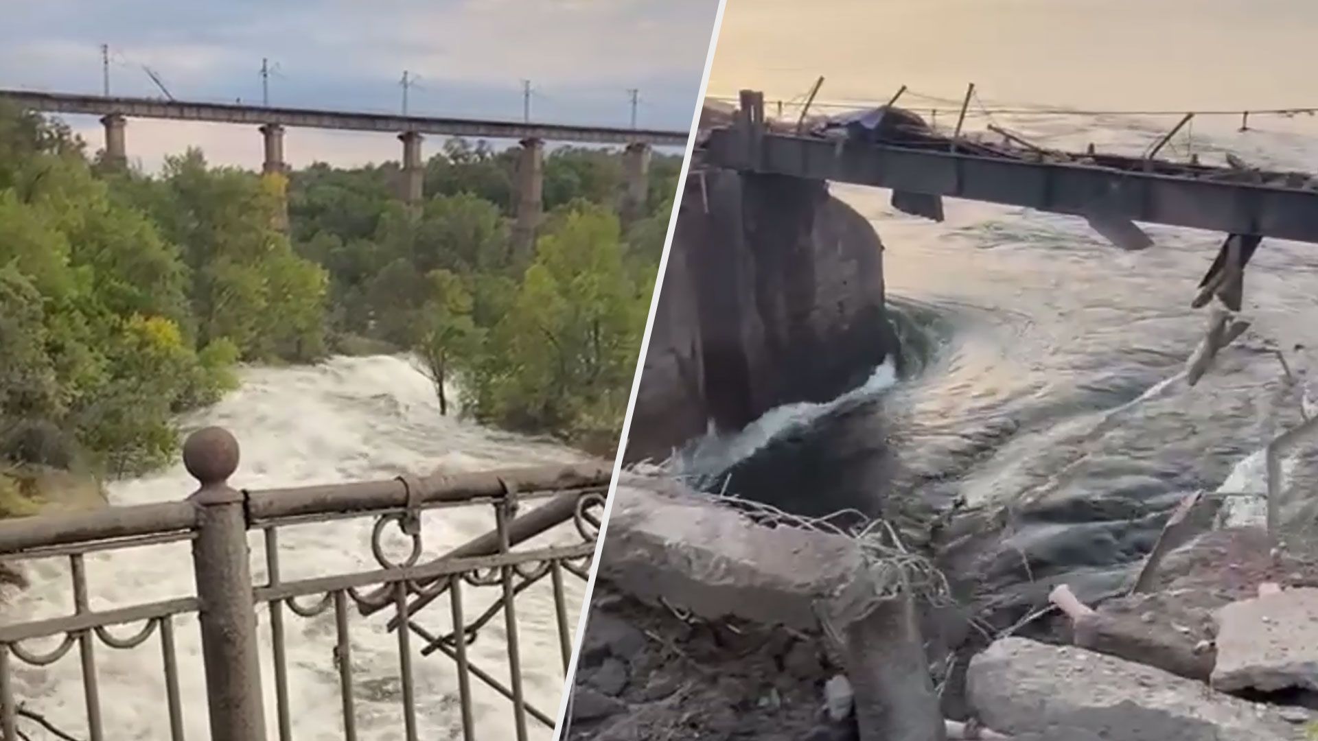 После удара по дамбе в Кривом Роге начал падать уровень воды - 24 Канал