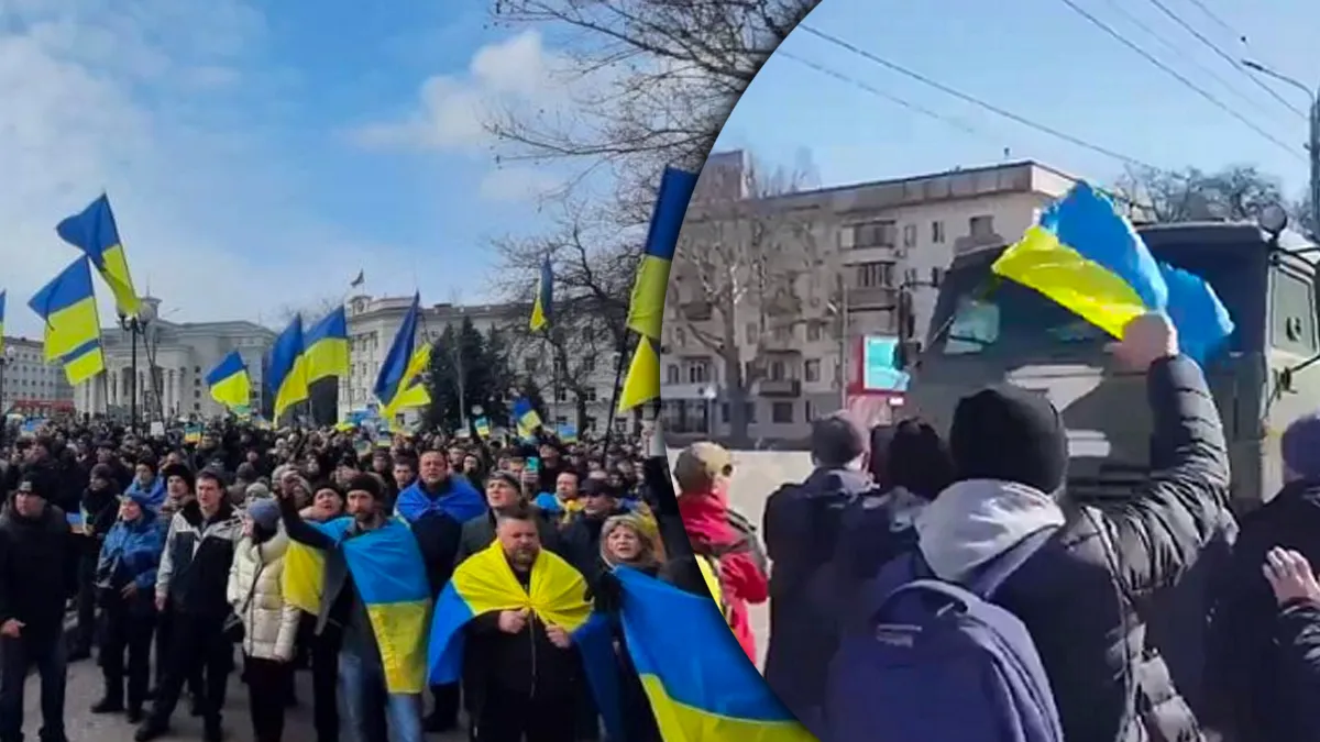 мітинги в Херсоні проти окупації весною мітинги в Херсоні проти окупації весною