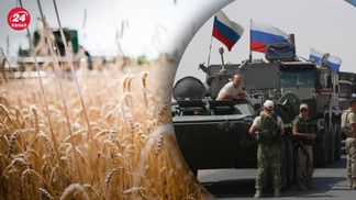 Оккупанты на Юге продолжают воровать зерно и агитируют "переписывать" на них землю Оккупанты на Юге продолжают воровать зерно и агитируют "переписывать" на них землю