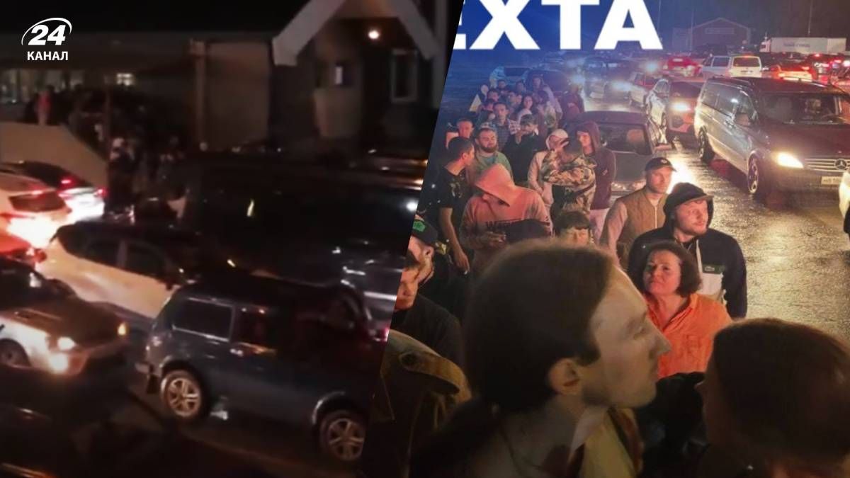 На границе России и Грузии – огромные очереди На границе России и Грузии – огромные очереди