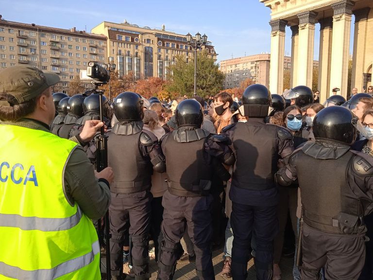 Правоохоронців було більше, ніж протестувальників Правоохоронців було більше, ніж протестувальників