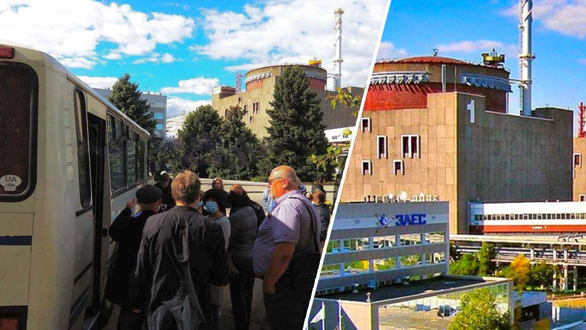 Российская массовка во время проведения псевдореферендума возле ЗАЭС Российская массовка во время проведения псевдореферендума возле ЗАЭС