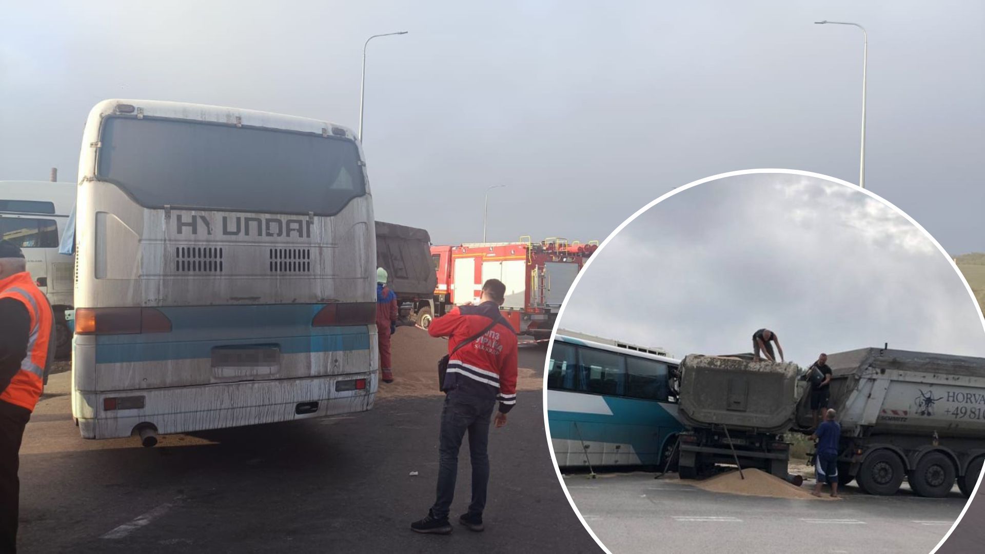 ДТП на Одещині 29 вересня - зіткнулися вантажівка та пасажирський автобус