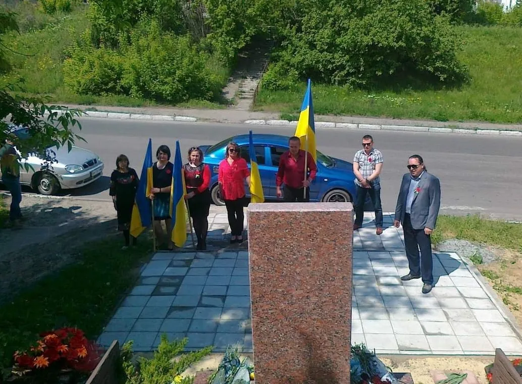 Валентина с активистами в Лисичанске