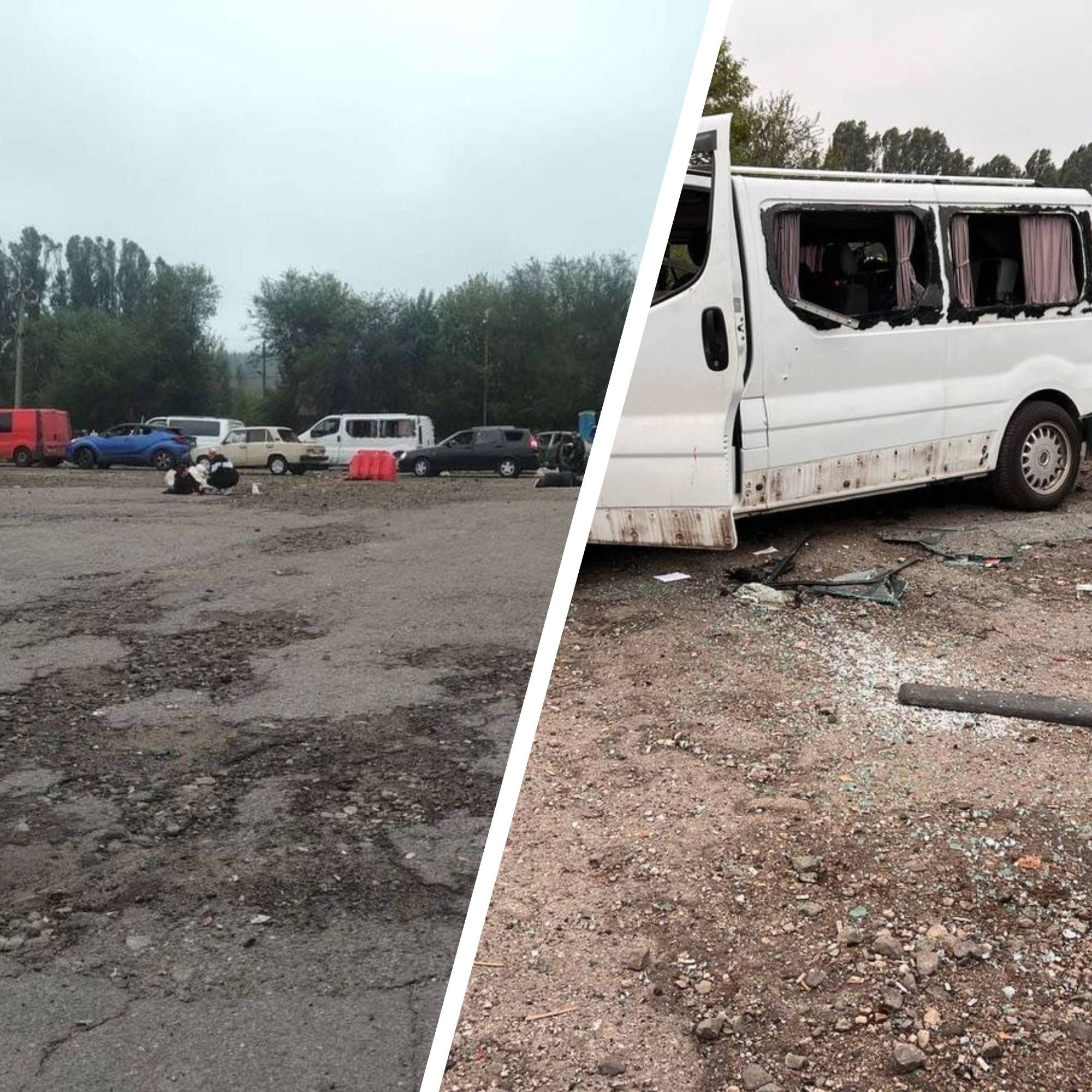 Ракетный удар по гуманитарной колонне в Запорожье: в сети опубликовали первые кадры с места Ракетный удар по гуманитарной колонне в Запорожье: в сети опубликовали первые кадры с места