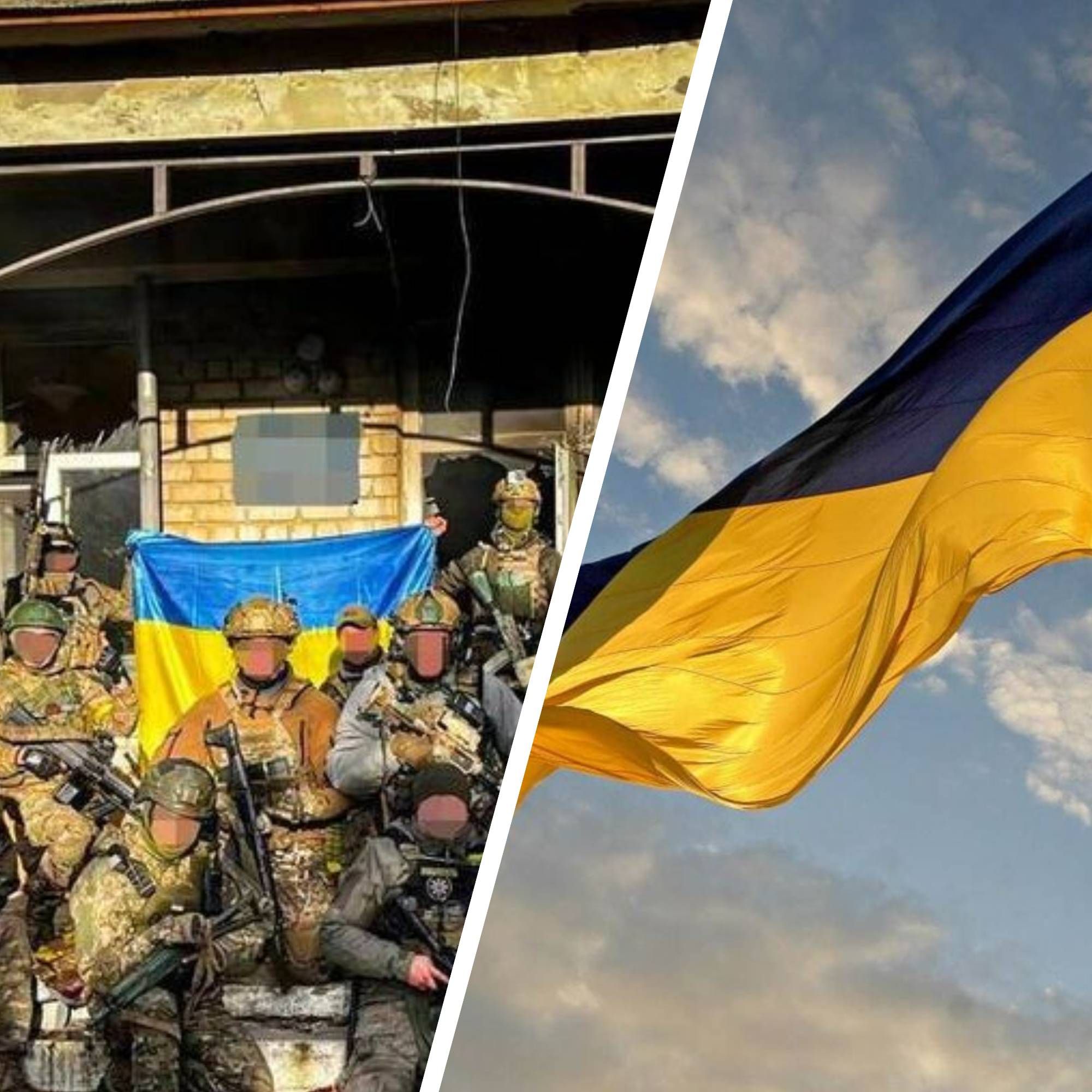 Нововоскресенское - в селе развевается флаг Украины 