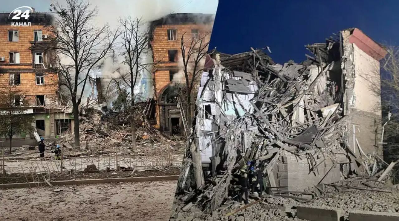 Наслідки удару по Запоріжжю Наслідки удару по Запоріжжю