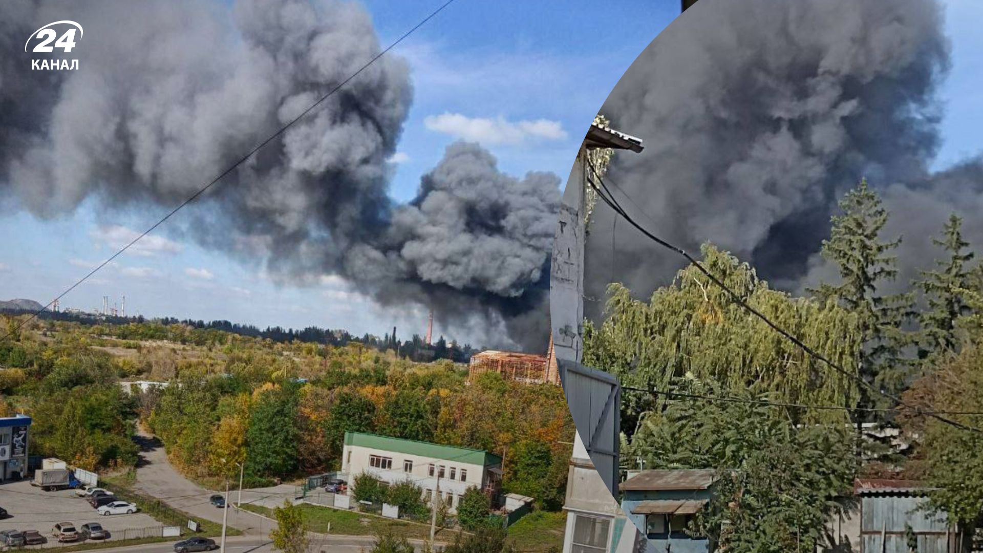 Пожар в Донецке 08.10.2022 - жители сообщили о густом дыме в районе Мирный