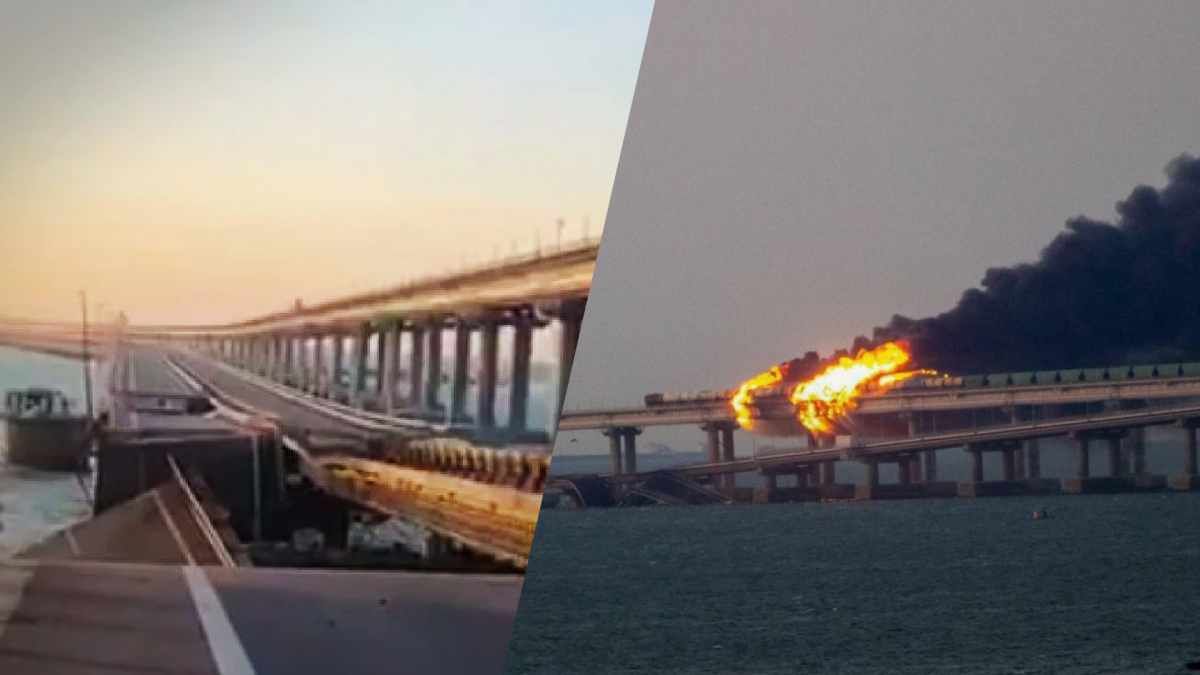 оккупанты говорят, что Крымский мост уже пропускают авто: паром ждут 150 грузовиков - 24 Канал
