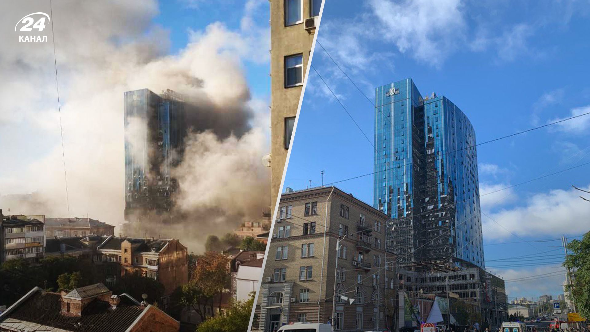 Взрывы в Киеве 10 октября 2022 года – одна из ракет упала у посольства Румынии