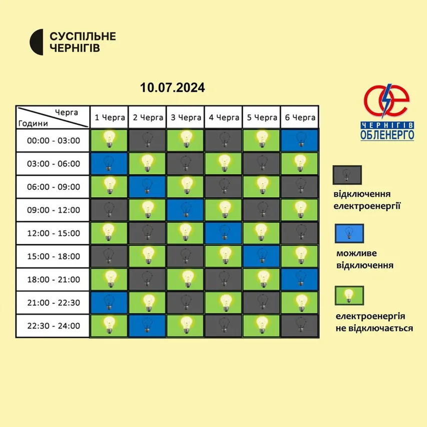 Отключение света - графики почасовых отключений, где не будет света - 24  Канал