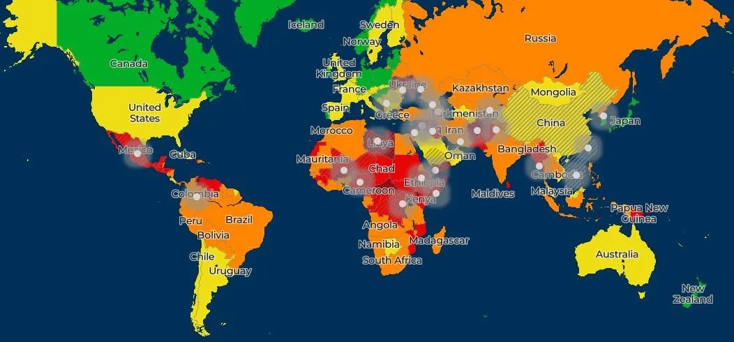Найнебезпечніші країни світу