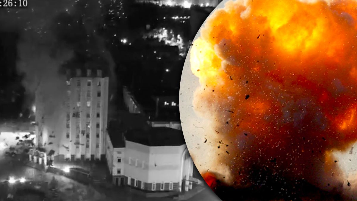 Приліт дрона в мерію енергодара Приліт дрона в мерію енергодара