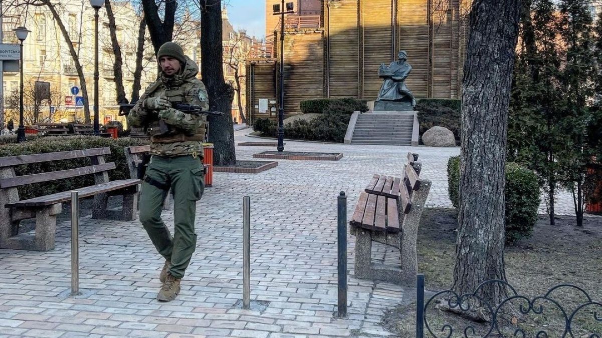 Сергей Стаховский в терробороне в Киеве