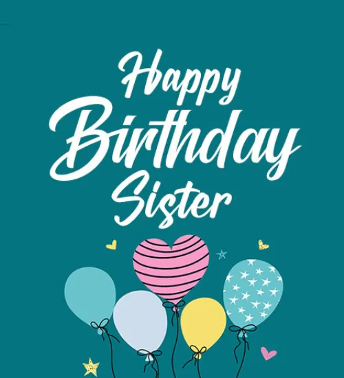Привітання з днем народження для сестри