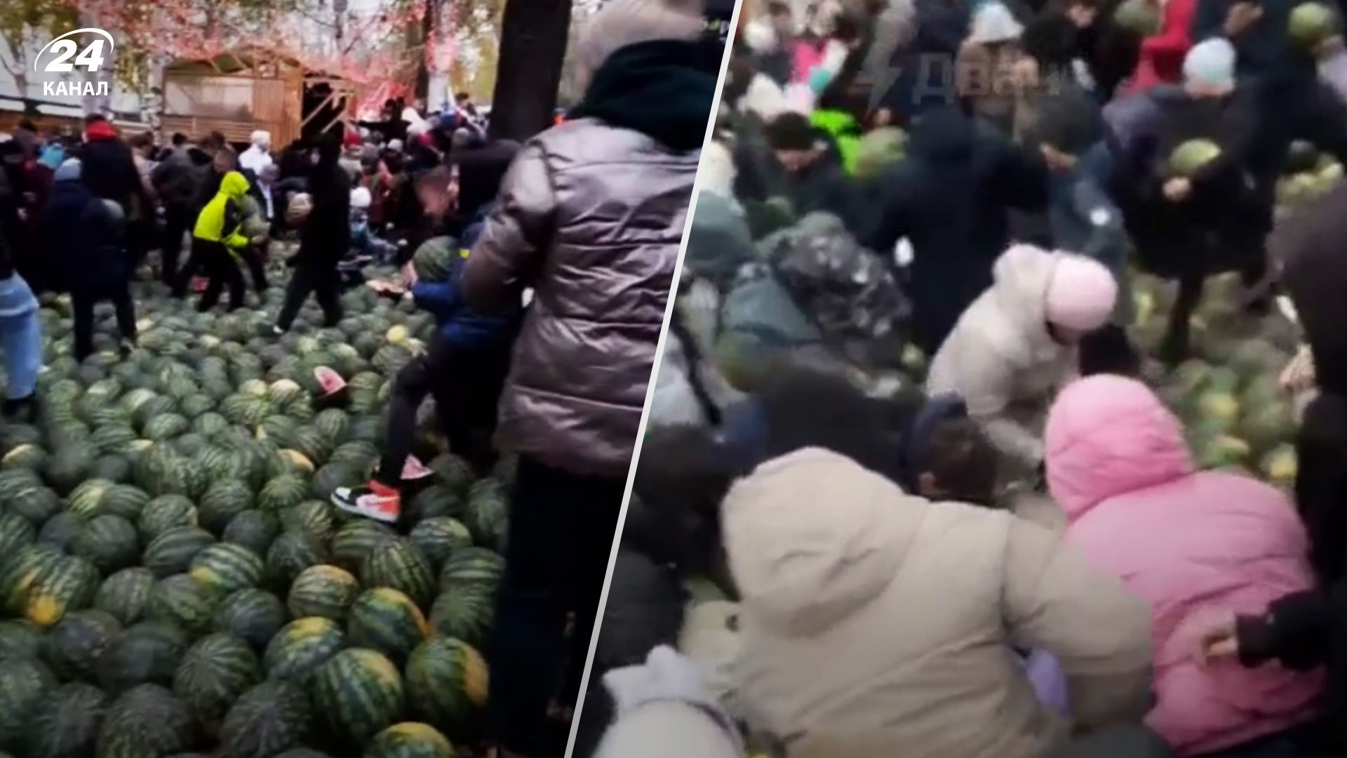 У російському Іжевську росіяни побилися за кавуни – відео У російському Іжевську росіяни побилися за кавуни – відео
