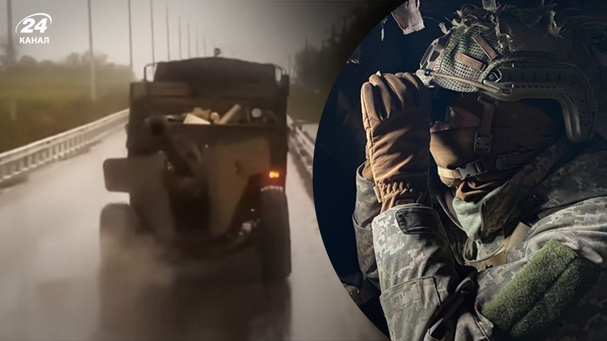 Оккупанты везут на фронт старую гаубицу - 24 канал Оккупанты везут на фронт старую гаубицу - 24 канал