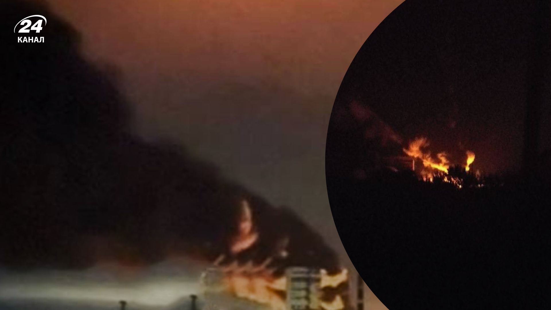 Взрывы возле Луганска 24.10.2022 - загорелся пожар на шахте в Юбилейном