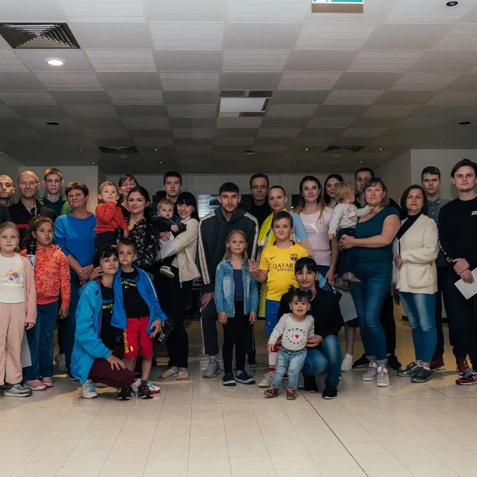 Яремчук із українськими біженцями у Бельгії