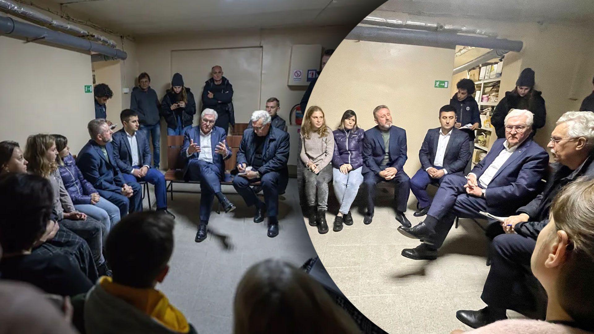 Штайнмайер пришлось прятаться в укрытии во время воздушной тревоги на Черниговщине - 24 Канал Штайнмайер пришлось прятаться в укрытии во время воздушной тревоги на Черниговщине - 24 Канал