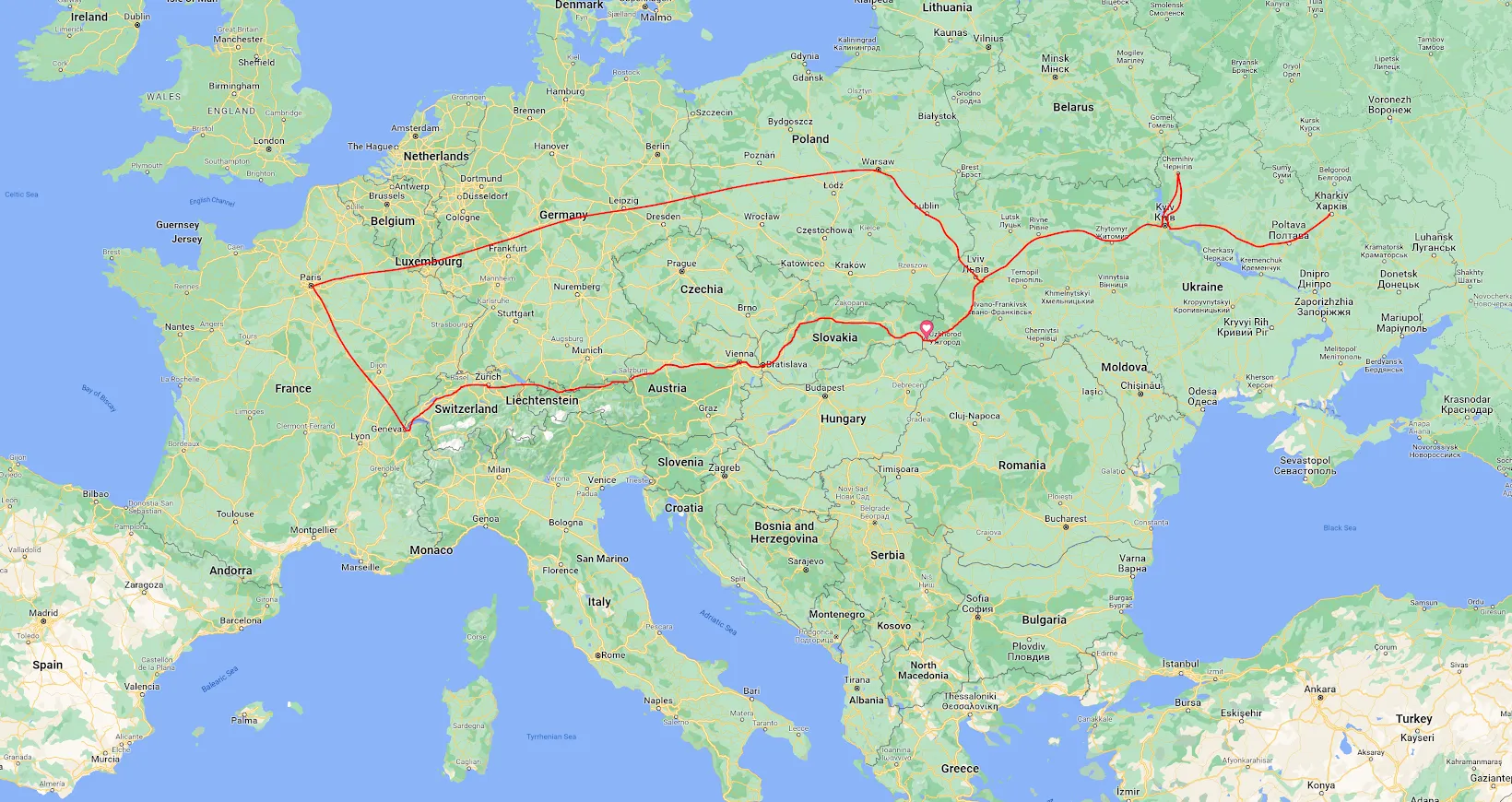 Путь, преодоленный Эммануэлем, чтобы помочь Украине Путь, преодоленный Эммануэлем, чтобы помочь Украине