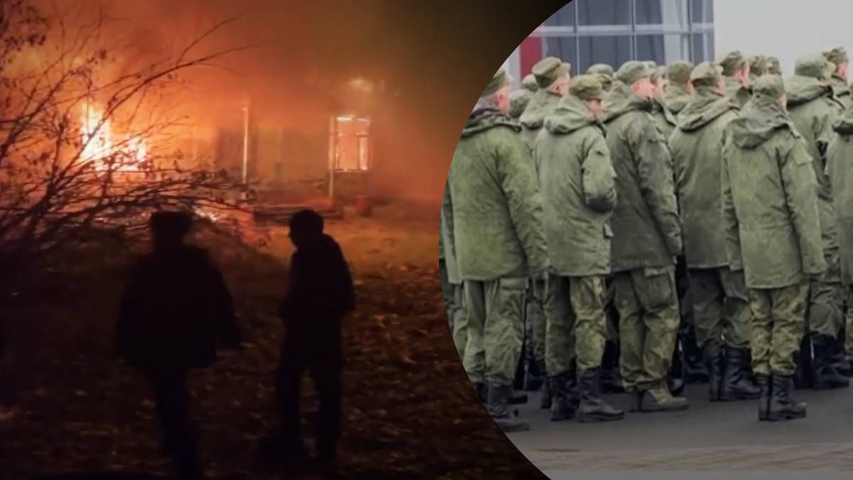 Біля Бєлгорода горіла школа, де були мобілізовані - відео 