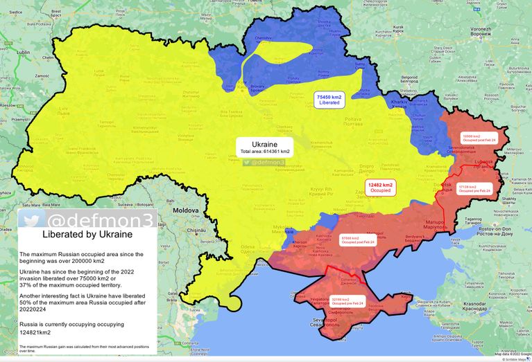 ЗСУ звільнили 50% окупованих територій