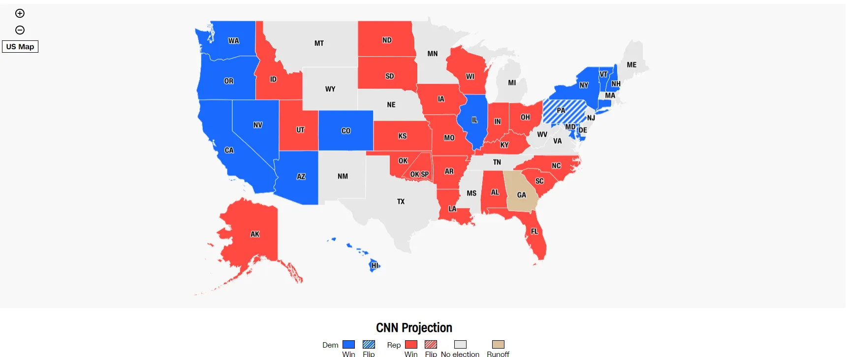 Результати виборів у США 12 листопада 2022 сенат 
