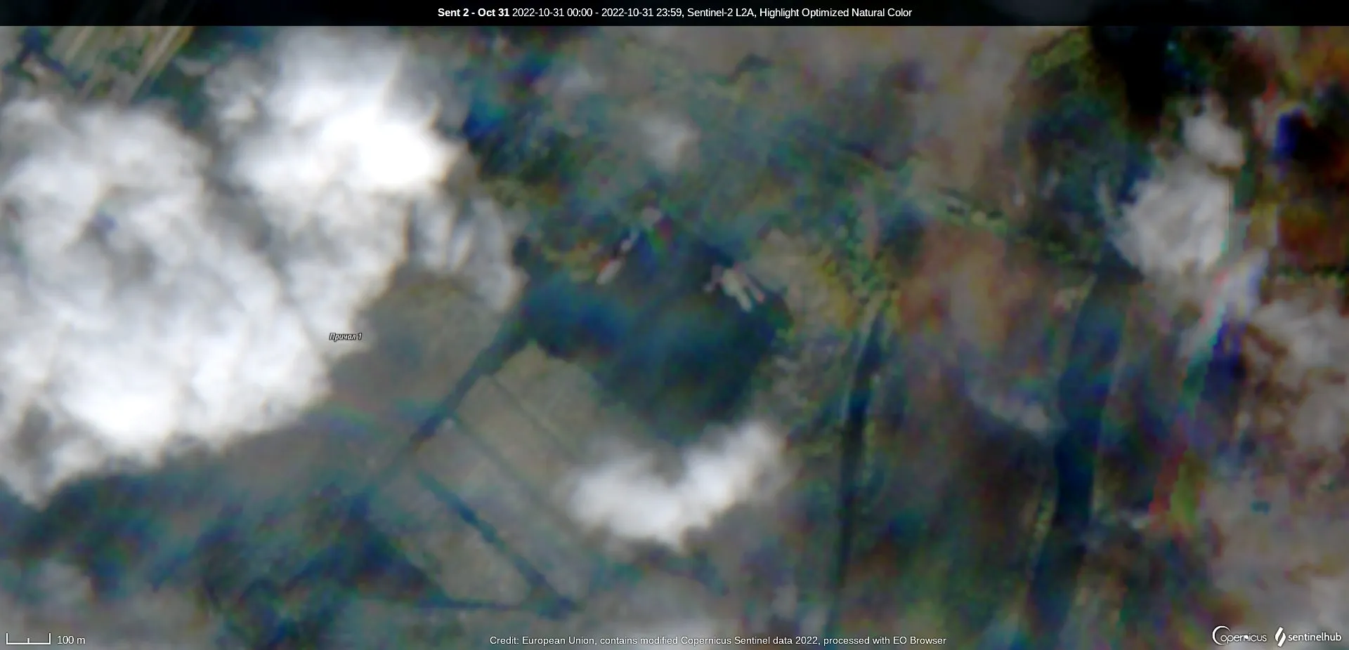 спутниковый снимок Херсона за 31 октября