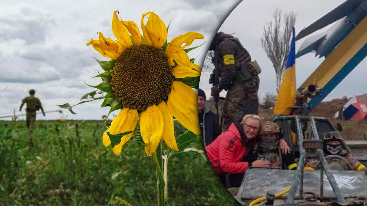Місцеві вітають ЗСУ в Чорнобаївці Місцеві вітають ЗСУ в Чорнобаївці