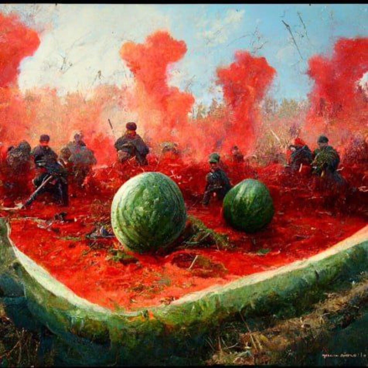 Нейросеть MidJourney нарисовала битву за Херсон Нейросеть MidJourney нарисовала битву за Херсон