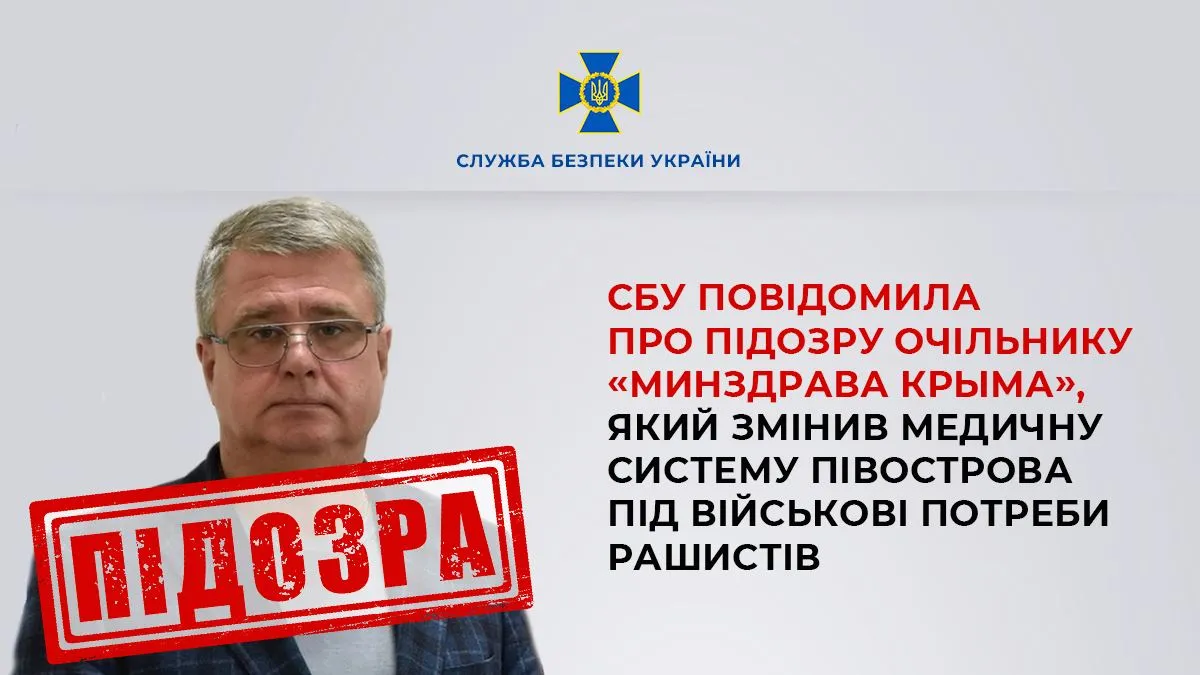 СБУ объявила подозрение министру здравоохранения Крыма: как предатель помогал напасть на Юг