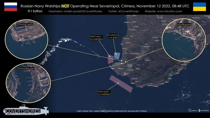 Российские корабли исчезли со спутниковых снимков