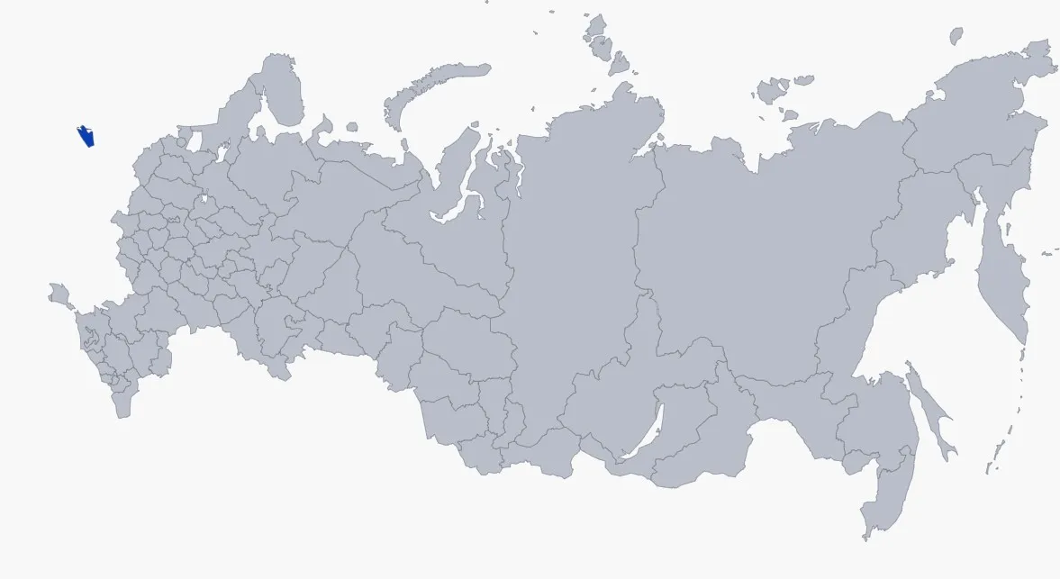 Карта России на сайте Кремля