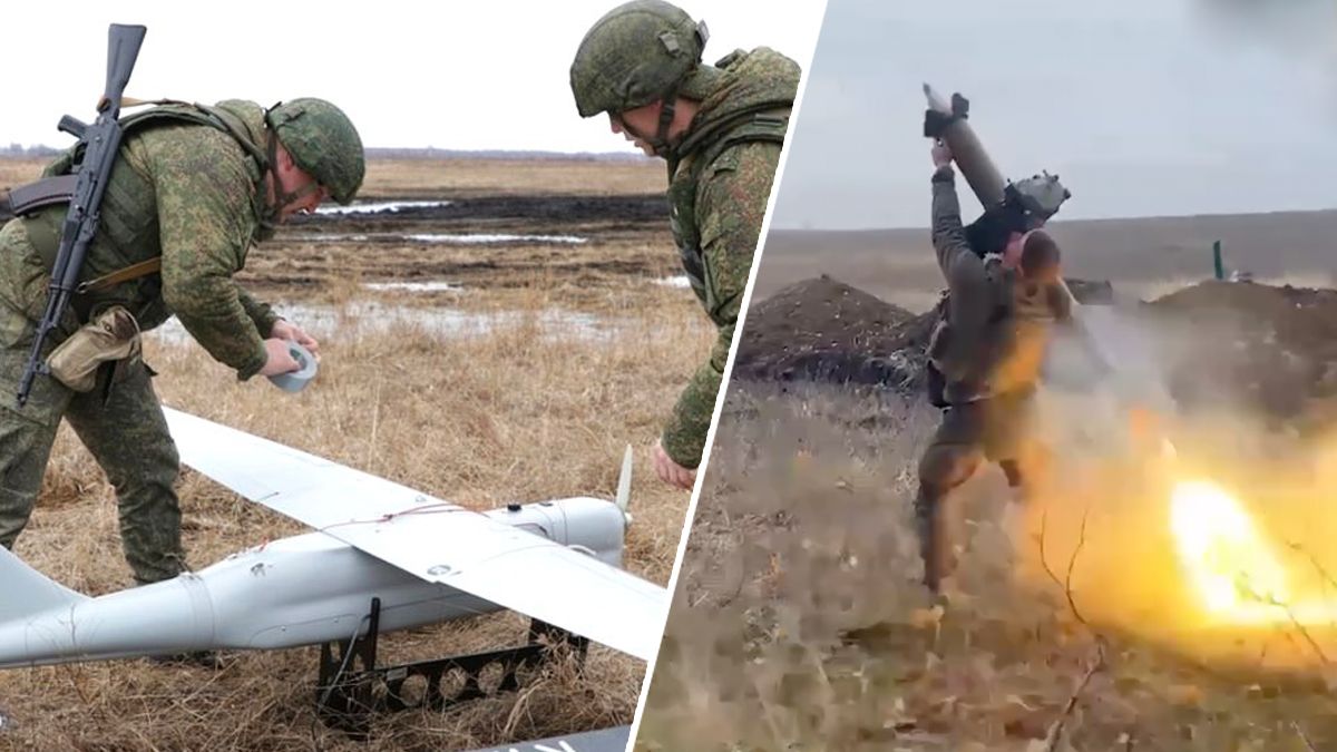 Військовий запускає снаряд, що збиває ворожий беспілотник Військовий запускає снаряд, що збиває ворожий беспілотник