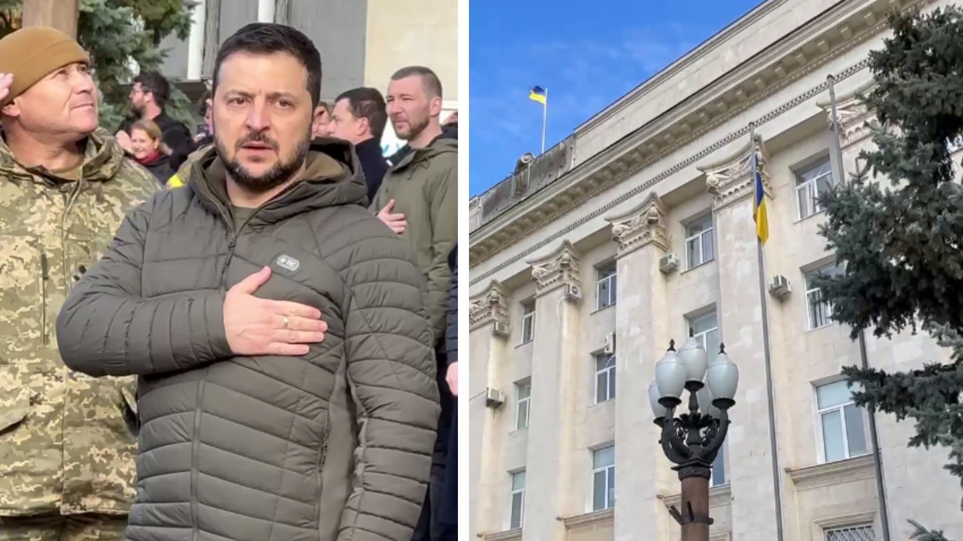 В освобожденном Херсоне официально подняли флаг Украины В освобожденном Херсоне официально подняли флаг Украины